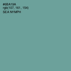#6BA19A - Sea Nymph Color Image